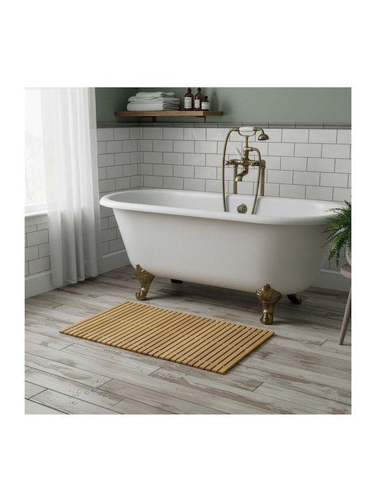 Rutschfestes Badematte Hölzernes Natural Brown 50x80cm
