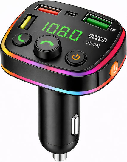 Poly FM Предавател За Кола С Bluetooth USB MicroSD