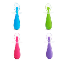 Munchkin Baby Silicone Spoon Set for 6+ Months Blue 2 Pieces