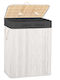 Καλάθι Απλύτων Bamboo Πτυσσόμενο 105lt 63x52x33cm Λευκό