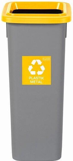 Plafor Coș de Reciclare din Plastic Gri 75l
