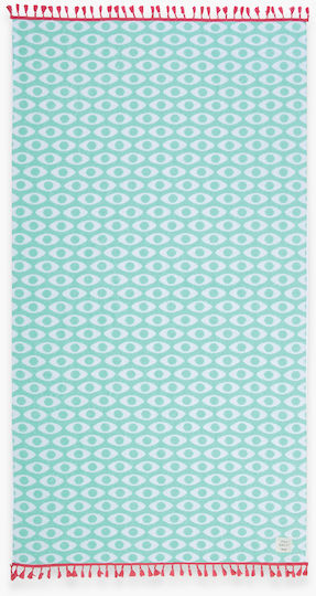 Nef-Nef Homeware Option Fransen Baumwoll-Türkis mit Fransen 170x90cm