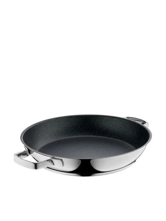 WMF Permadur Advance Saganaki aus Rostfreiem Stahl mit Antihaftbeschichtung 32cm