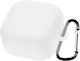 Θήκη Σιλικόνης με Γάντζο σε Λευκό χρώμα για Galaxy Buds4 / 4 Pro
