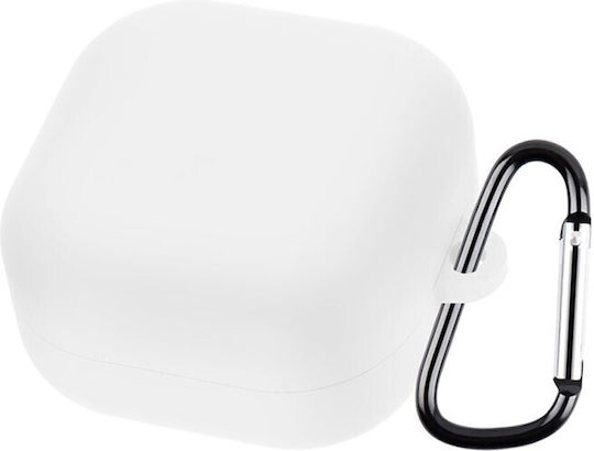 Θήκη Σιλικόνης με Γάντζο σε Λευκό χρώμα για Galaxy Buds4 / 4 Pro