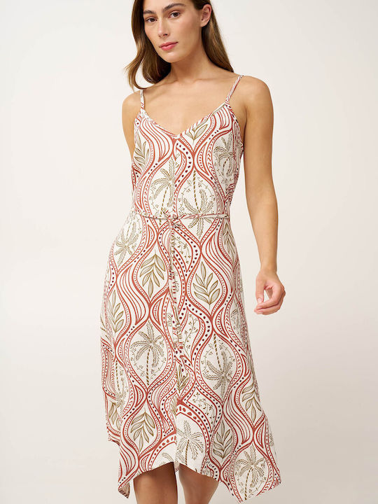 Sommer Midi Damenkleid Beige