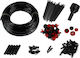 Micro Drip Irrigation System 71 Pieces 23 M Hose Filter Adjustment Valve Garden Beds Greenhouse