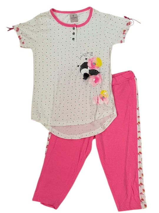 Ogham Set Pijamale Dama De Vară Alb