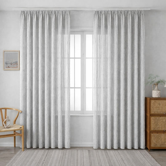 My Home Luxury Perdea Cu Coafură Gri 295x270 cm