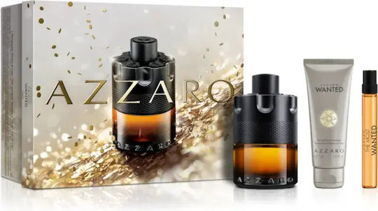 Azzaro The Most Wanted Set Bărbătesc cu Eau de Parfum și Gel de Duș 3 Bucăți