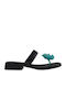 Dana Leder Anatomic Damen Flache Sandalen Schwarz