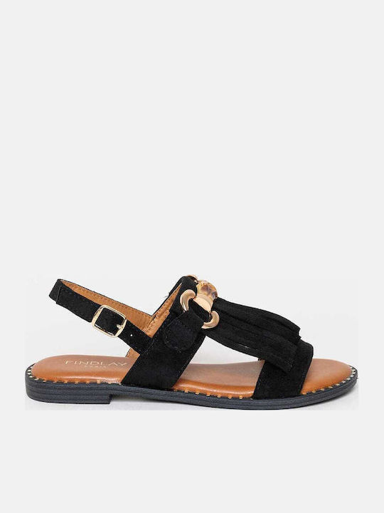 Findlay Women's Black Flat Sandals