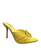 Mules With Heel In Blonde Colour