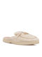 Suede Mules με Τακούνι σε Μπεζ Χρώμα
