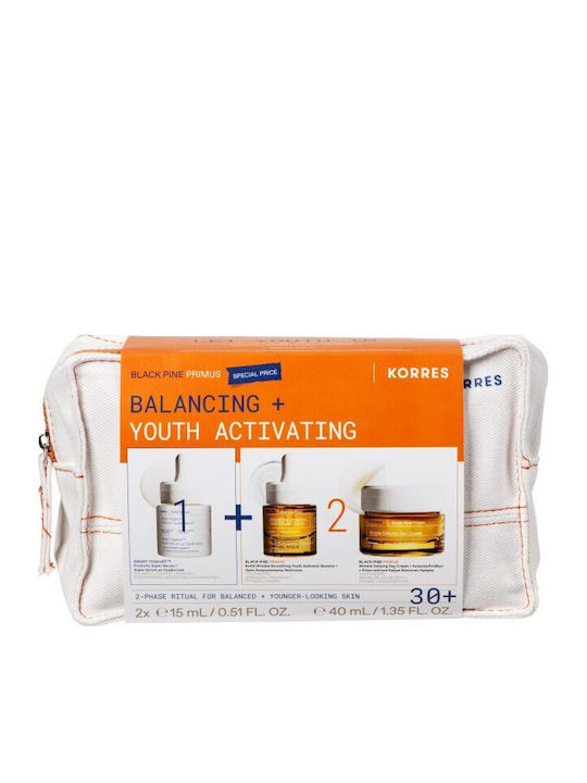 Korres Black Pine Primus Skin Care Set for Anti-ageing 4pcs