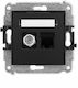 Icon F-Typ Antennensteckdose Mechanismus Sat + 1xrj45 Komp. Steckdosen Cat 6 8-polig Schwarz Matt 12igfk-3