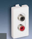Simon Connect Steckdose K45/2 Lautsprecher 2xrca Cinch Grau Graphit K101b/14