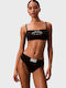 Cotton High Waist Women's String Black