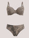 Set Bikini με Ελαφριά Ενίσχυση Ψηλόμεσο Animal Print