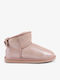 Leder Damen Stiefeletten Rosa