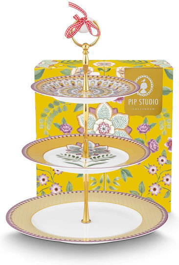 PiP Studio Εταζέρα από Πορσελάνη Κίτρινη Ø17cm Π21xΜ26.5cm PiP Studio Εταζέρα από Πορσελάνη Κίτρινη Ø17cm Π21xΜ26.5cm