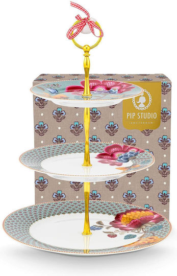 PiP Studio Εταζέρα από Πορσελάνη Μπλε Ø17cm Π21xΜ26.5cm PiP Studio Εταζέρα από Πορσελάνη Μπλε Ø17cm Π21xΜ26.5cm