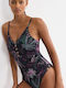 One Piece Swimsuit With Light Padding Black