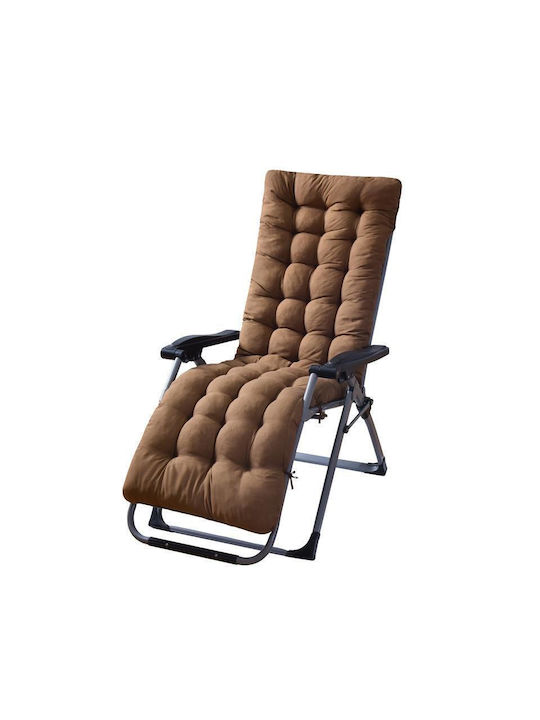Perna Scaunului De Grădină Cu Spătar Maro 53x170cm