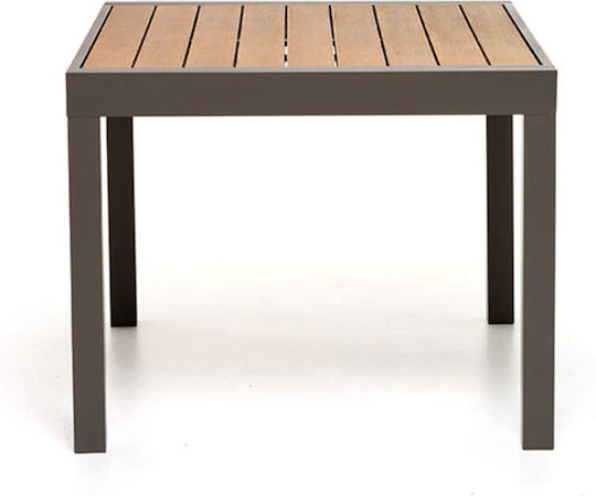 Otrando Masă Rotundă Extensibilă Pentru Bucătărie Din Aluminiu Maro 180(+90)x90x75cm