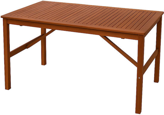 Ξύλινο Τραπέζι Εξωτερικού Χώρου Red Shorea 120x70x75εκ.