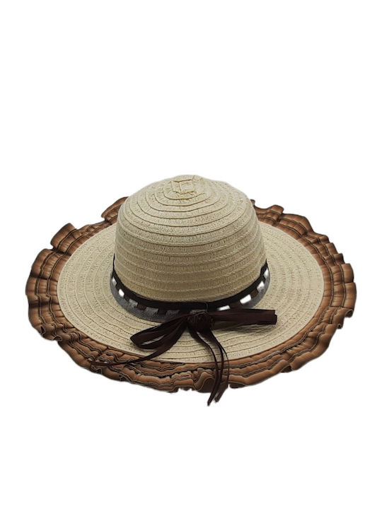 Brims and Trims Women's Wicker Hat Ecru