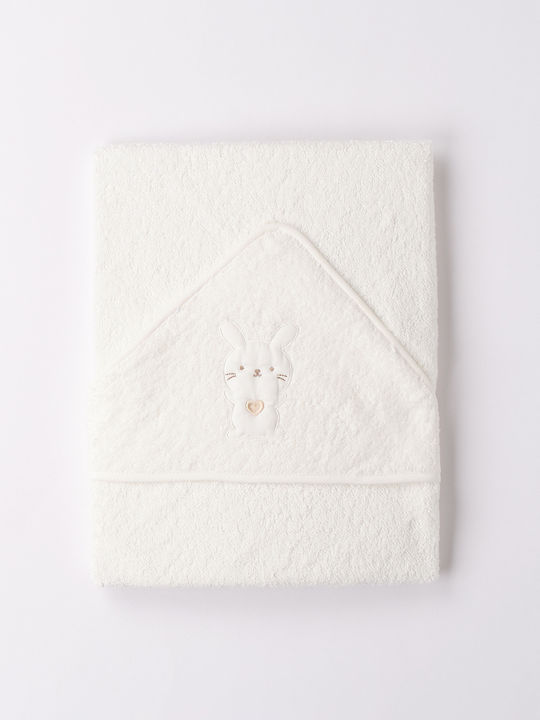 iDO Baby Hooded Towel Ecru