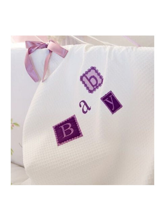 Baby Oliver Baby Blanket Nursery Swaddling Blanket Waffle White 80x100cm