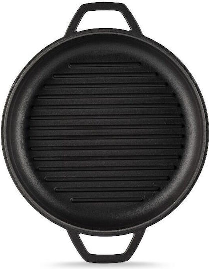 Hosse Cast Iron Grill Pan with Lid 28cm