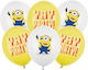 Σετ 6 Μπαλόνια Minions Latex Κίτρινα