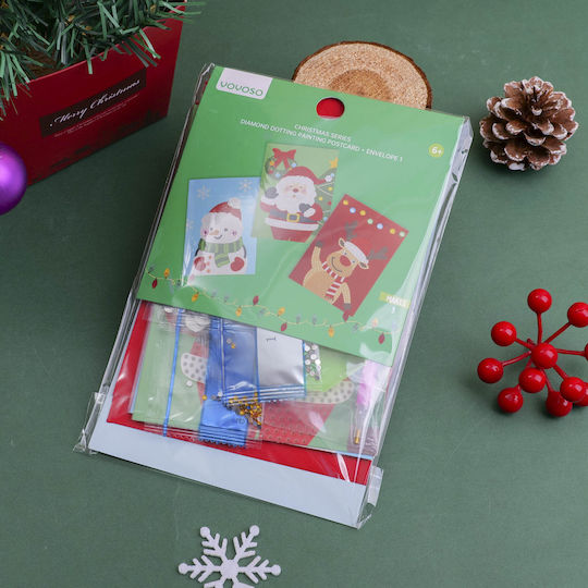 Diy Christmas Series Painting Rhinestones Pattern Reindeer Card Postage Envelope