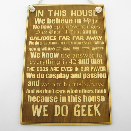 World Wood Ξύλινη Ταμπέλα “we Do Geek”