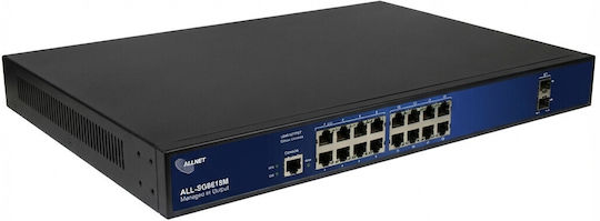 Allnet ALL-SG8618M Managed L2 Switch με 16 Θύρες Gigabit (1Gbps) Ethernet και 2 SFP Θύρες