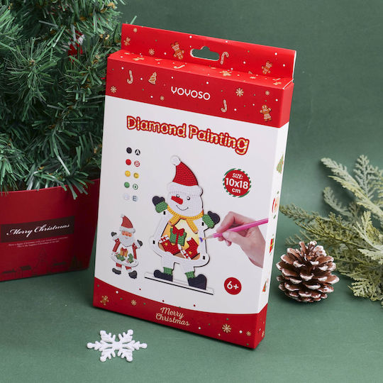 Diy Christmas Series Sparkling Snowman Ornament with Strass