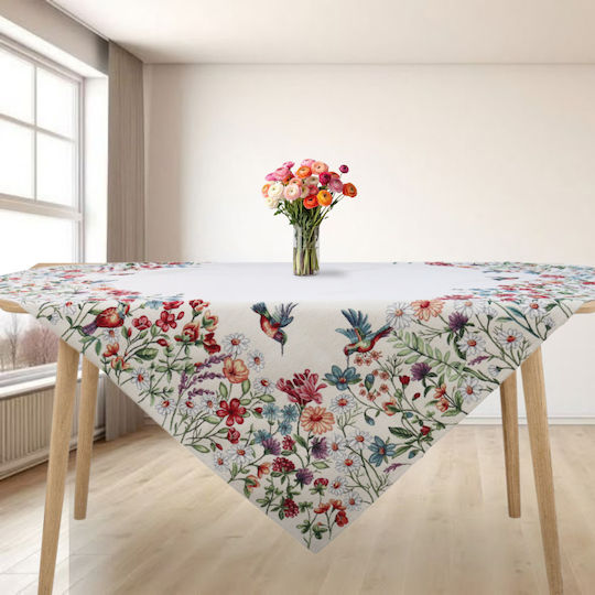 Dimeco Checkered Bloom Bloom 140x140cm