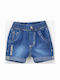 Kids Denim Washed Blue Shorts/Bermuda