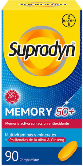Supradyn Supradyn Memory 50+ Besondere Nahrungsergänzungsmittel für die Speicher & die Konzentration 90 x 90 Tabletten