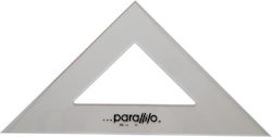 Parallilo Triunghi Dreptunghic Din Plastic 45° 36cm Cu Talpă