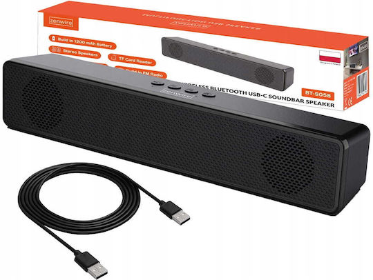 Zenwire BT-S058 Ηχείο Bluetooth με Ραδιόφωνο Μαύρο