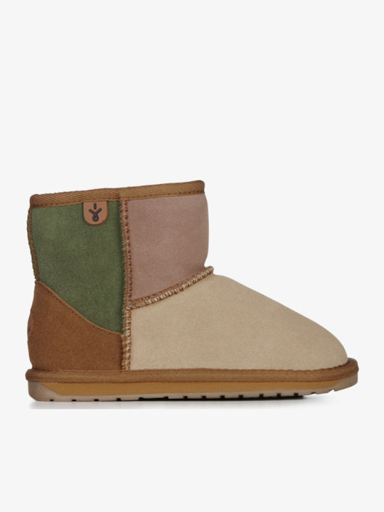 Leather Kids Ankle Boots Brown