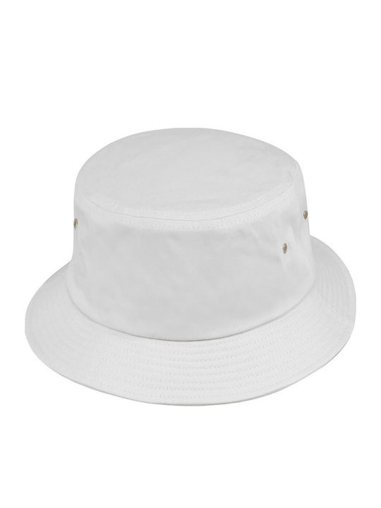 Stamion Υφασμάτινo Καπέλο Bucket Λευκό