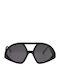 Kuboraum P31-bk Unisex Sunglasses with Black Horn-Rimmed Frame and Black Lens