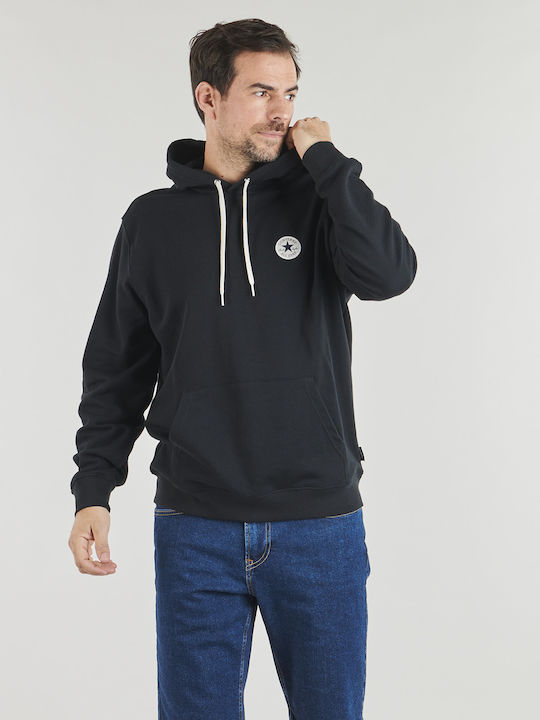 Converse Chuck Patch Sweatshirt with Hood Black