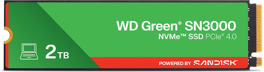Western Digital Green SN3000 SSD 2TB M.2 Type with PCI Express 4.0 Connection WDS200T4G0E-00CPS0