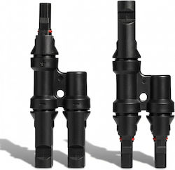 Solar Mc4 Connector Splitter T Type 1 To 2 – Pair M→ff + F→mm 1500v Dc 50a Ip68 Ppo Material Uv Resistant Cables 2.5 Mm2 4 Mm2 6 Mm2 – Onuvio